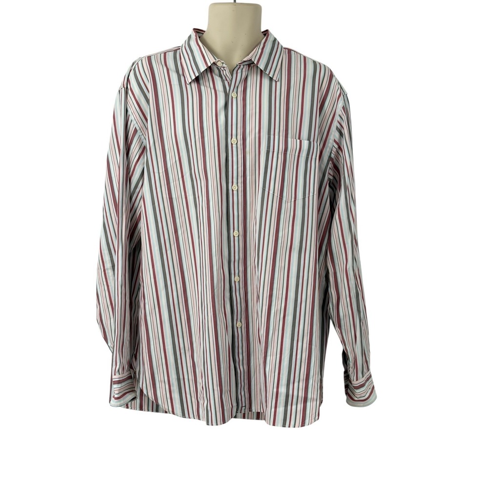 J.Crew Mens Long Sleeve Button Down Shirt Multi Color Striped XL (17.5-18)